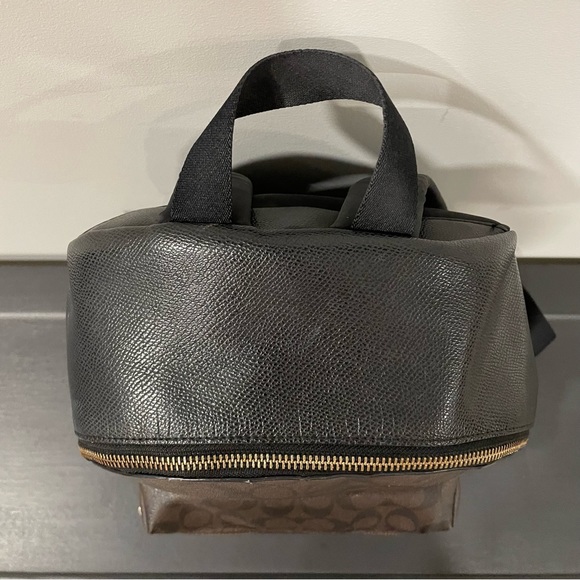 COACH Medium Charlie Backpack - Signature Black and Brown - Picture 5 of 14